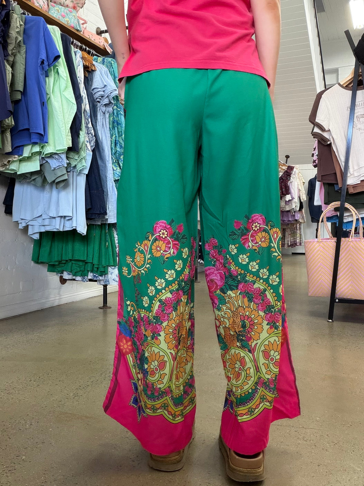 Donnie Pants - Green & Pink