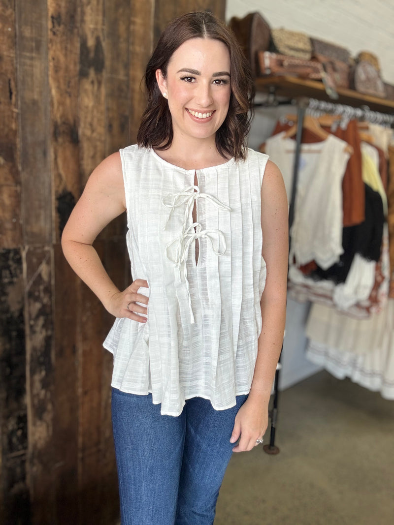 Willow Top - White Bow