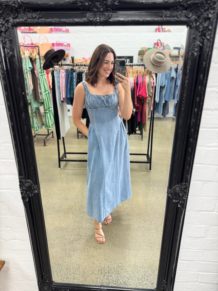 Poppy Dress - Light Blue