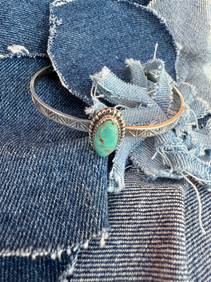 Patchwork Cuff - Turquoise Stone