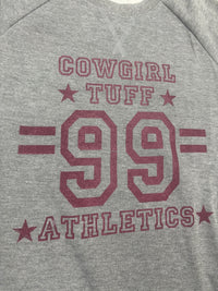 Cowgirl Tuff Pullover - Maroon Print