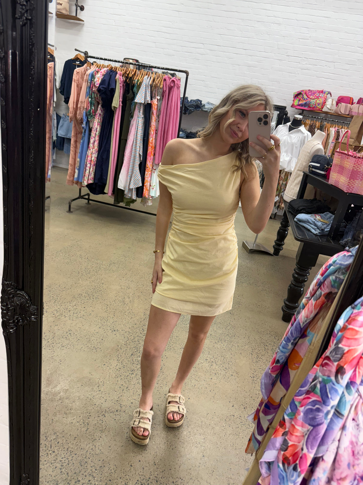 Alessa Mini Dress - Butter Yellow