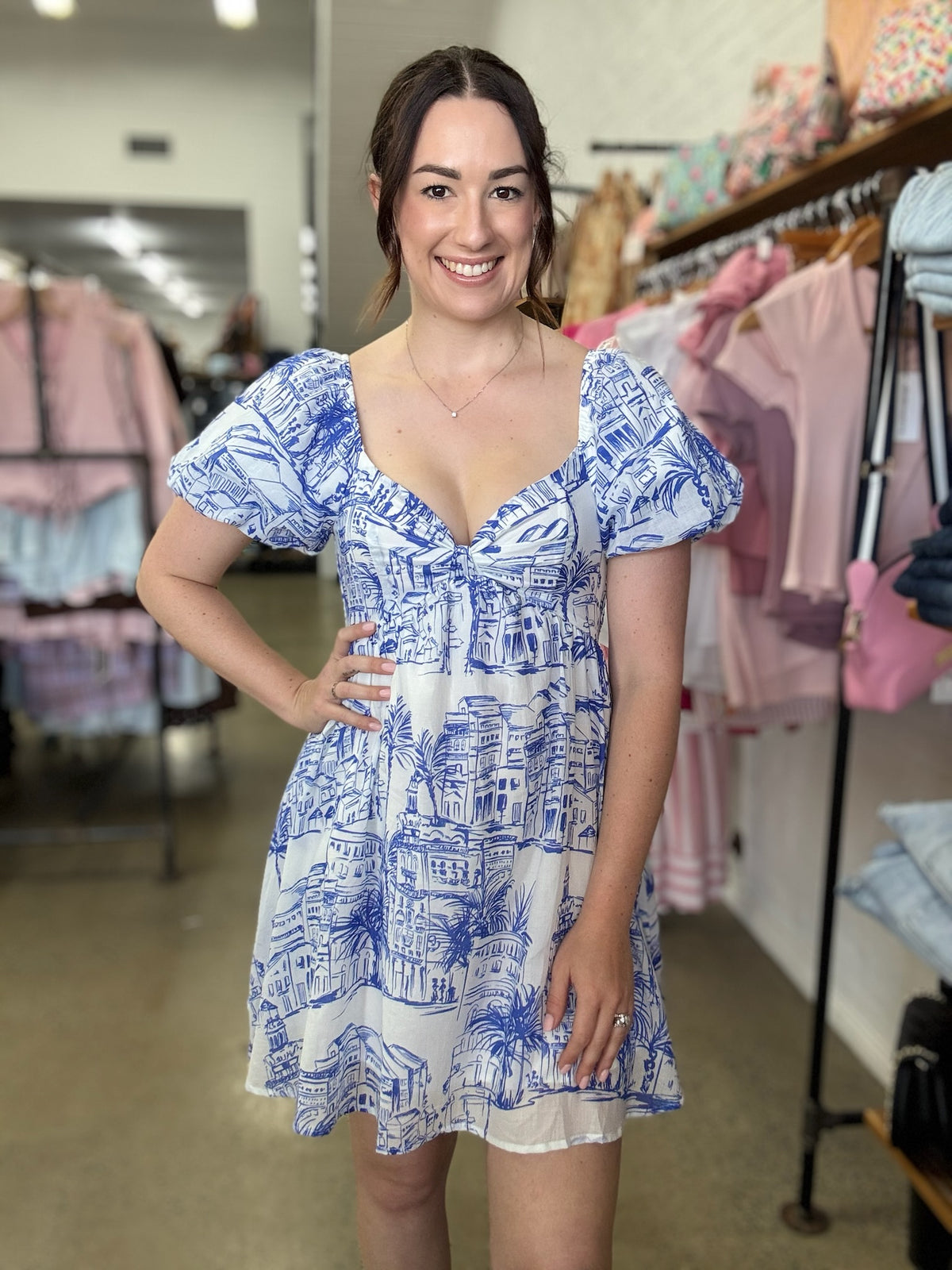 Freya Dress - Coastal Blue