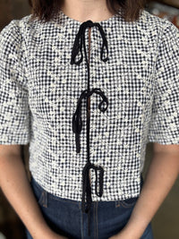 Charlotte Top - Black & White Gingham