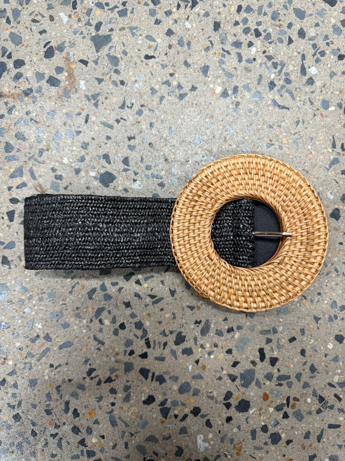 Boutique Belt - Rattan Buckle (Black)