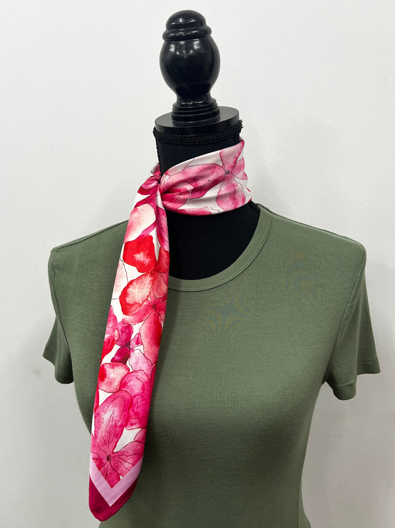 Western Wild Rag - Watercolour Periwinkles (Red)