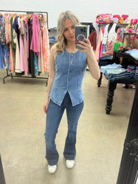 Lena Vest - Light Denim