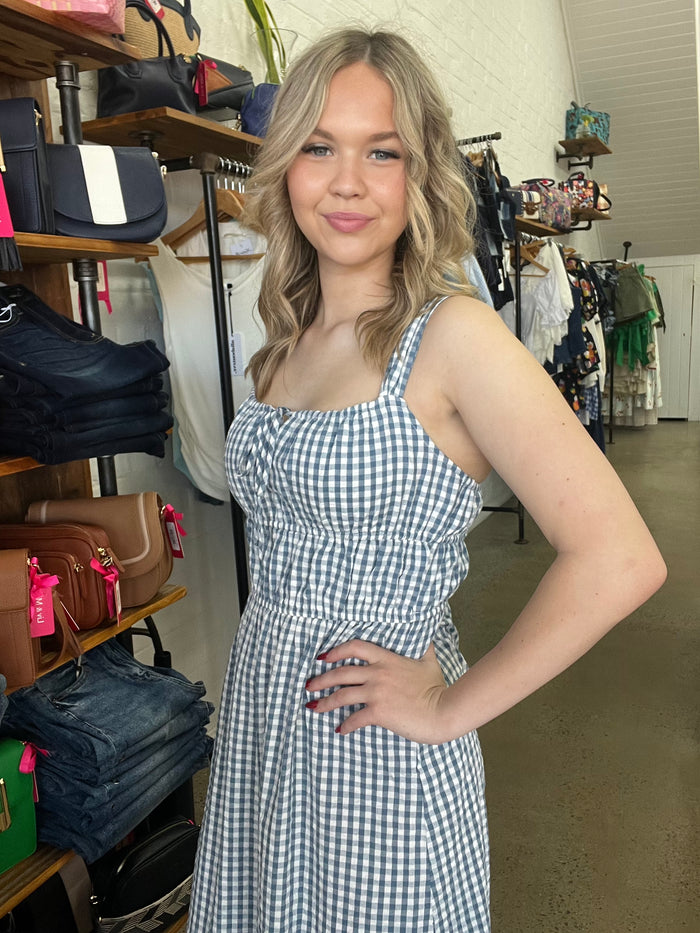 Micky Dress - Blue Check