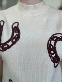 Lottie Knit Vest - Beige/Brown