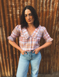 LJC Rosie Top - Static Plaid