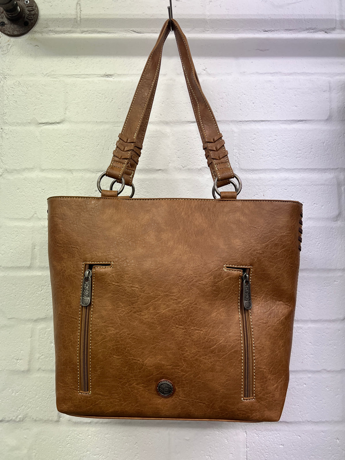 Western Handbag - Justin Chevron Stitch