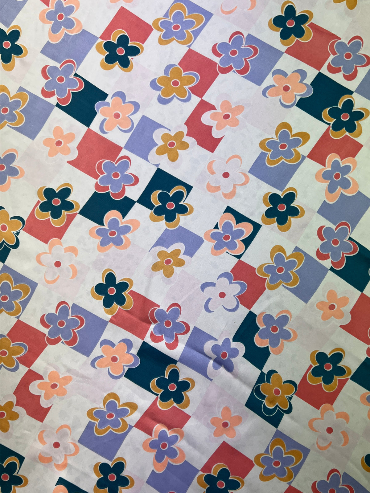 Western Wild Rag - Floral Check (Purple)