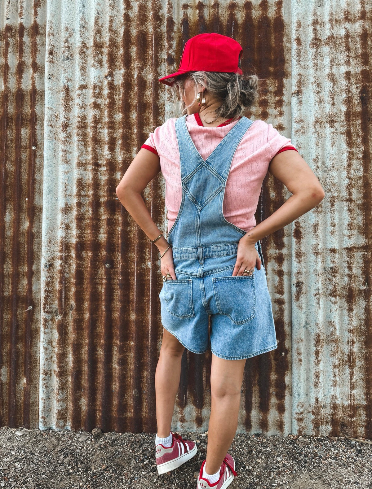 Madison Denim Overalls - Light Blue