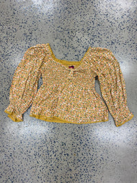 Keenan Top - Mustard Floral