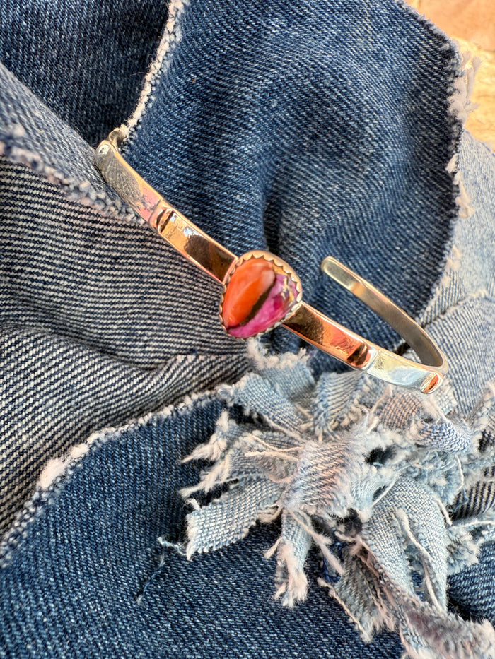 Sweetpea Cuff - Pink Dahlia Stone