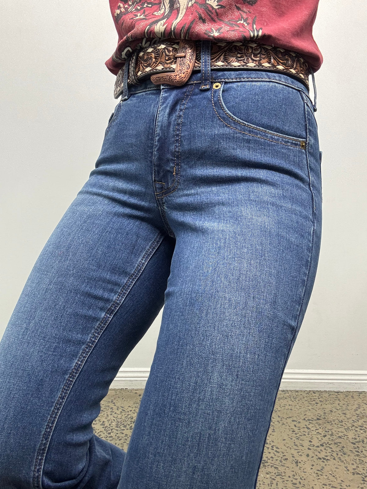 Rock & Roll Cowgirl Jeans - BW5HD09757 - Double Waistband High Rise Trouser