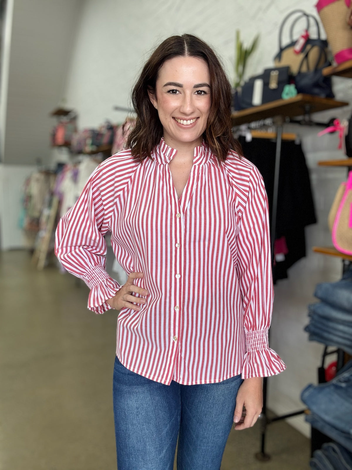 Rylan Top - Red Stripe