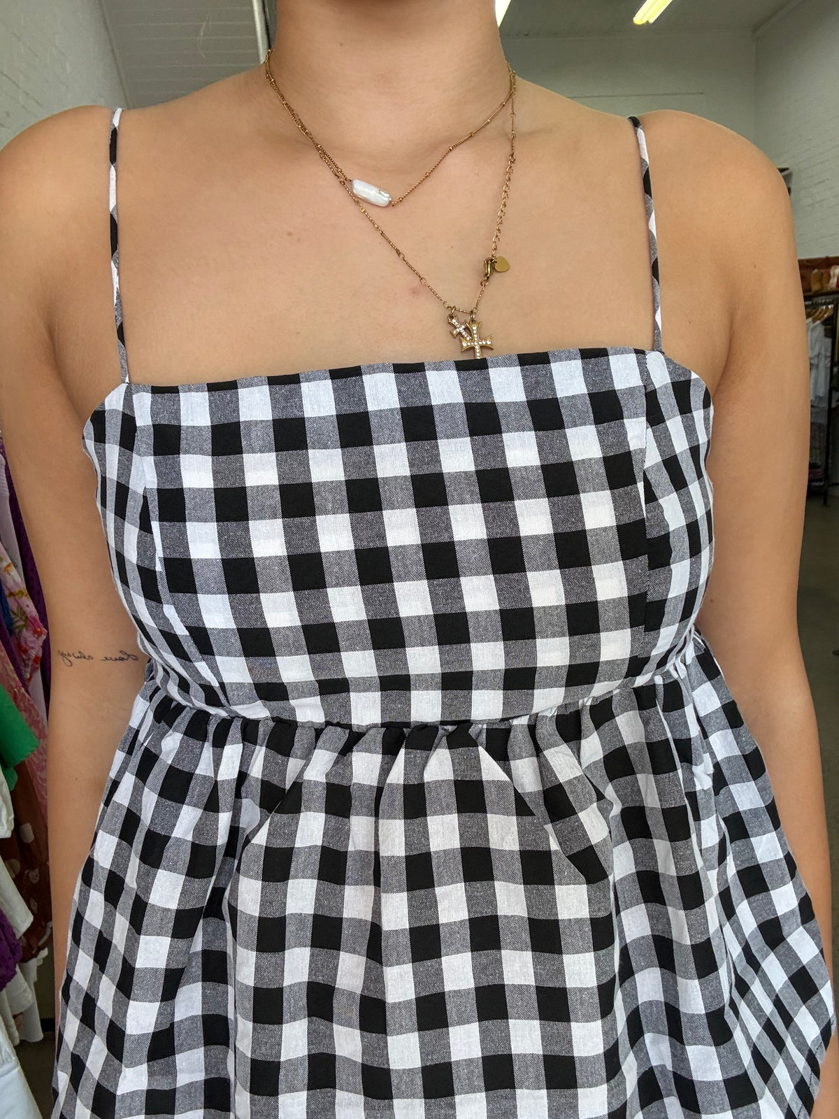 Raleigh Top - Black Gingham