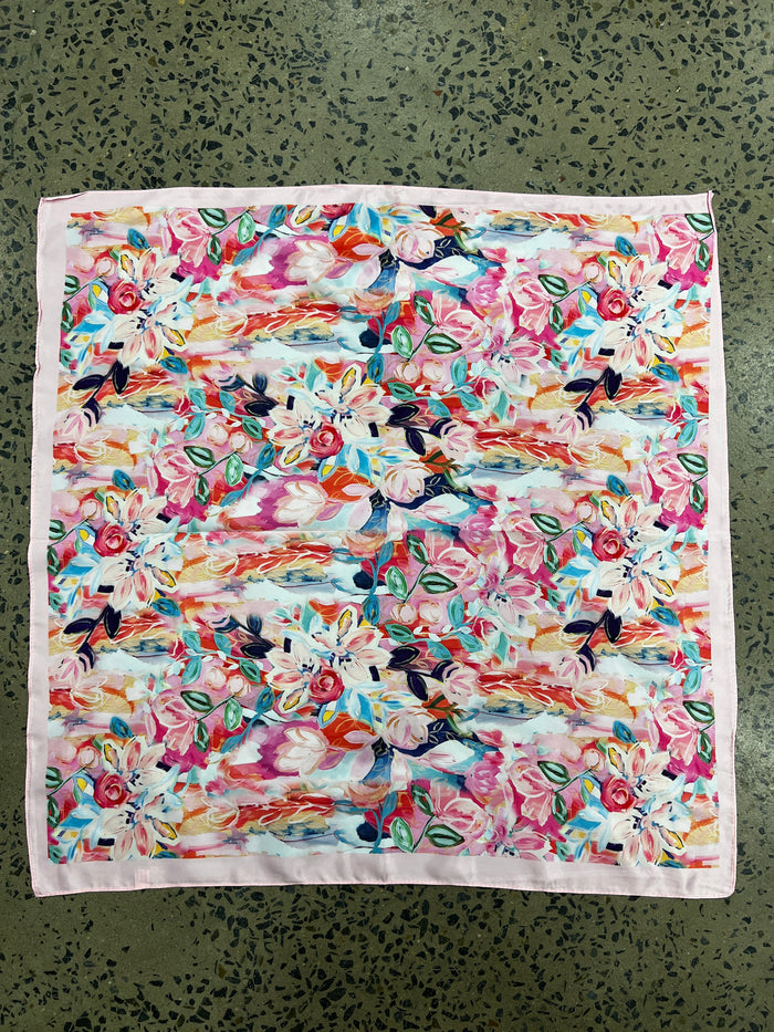 Western Wild Rag - Floral (Pink)