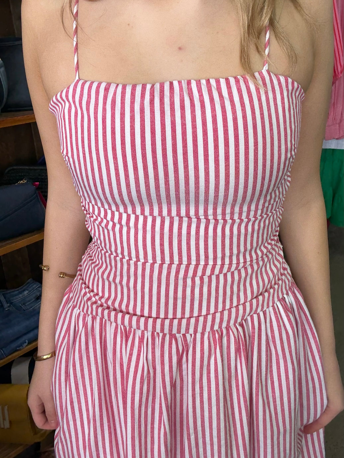 Franca Maxi Dress - Pink & White Stripe