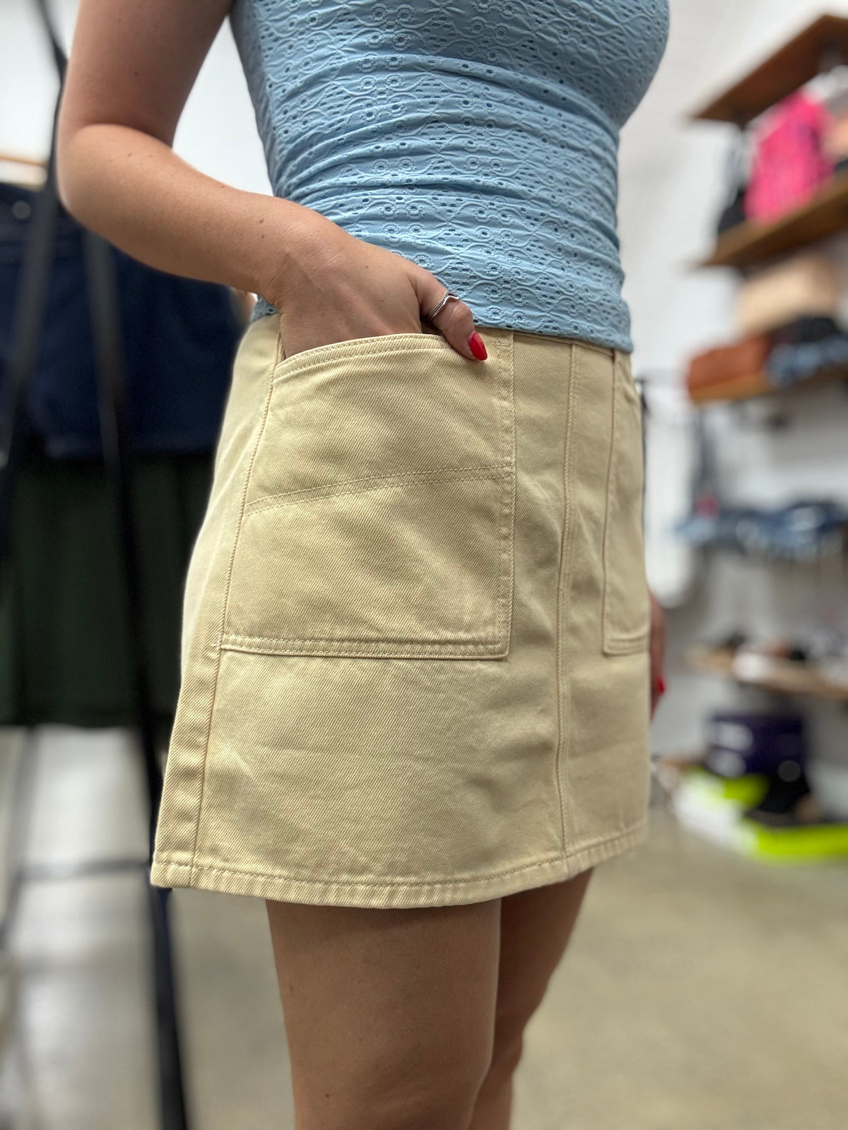 Becca Mini Skirt - Butter