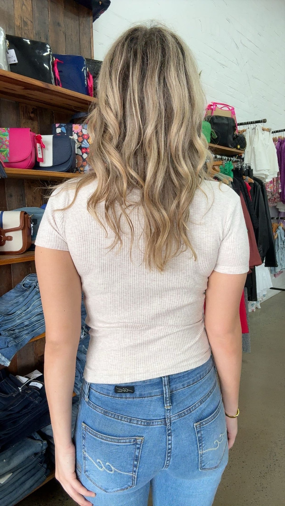 Eve Rib Baby Tee - Oat