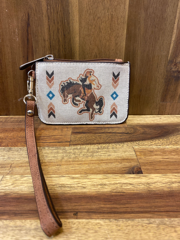 Justin Mini Card Wallet - Bronco Cowgirl