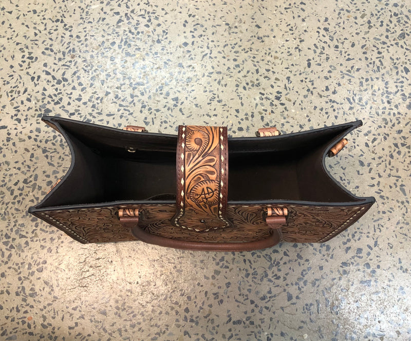 Morgan  - Leather Tooled Tote Bag