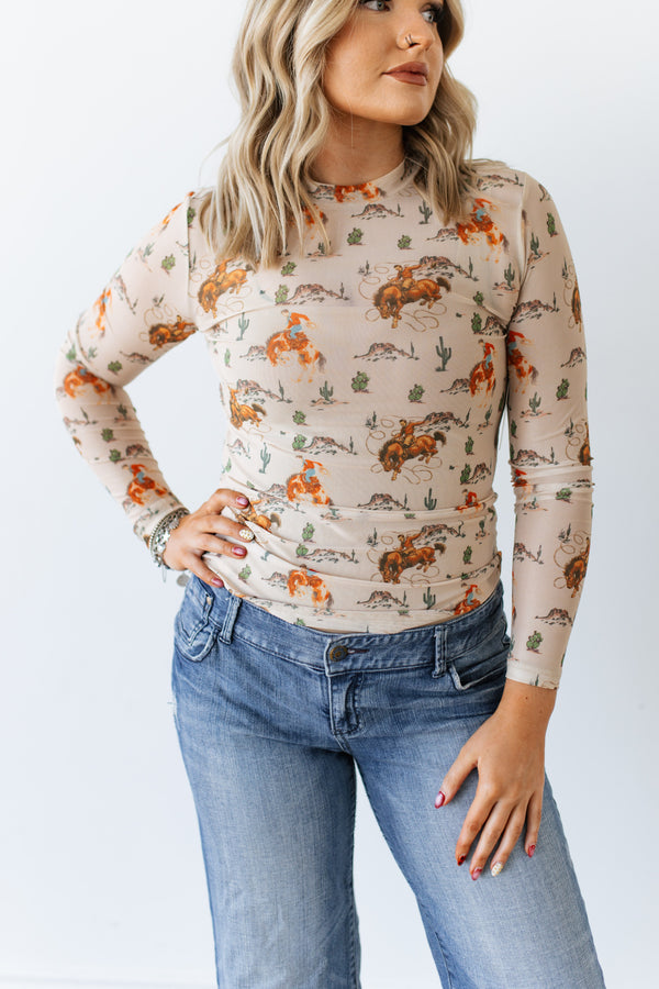 Taylor Top - Bronc Lasso Desert