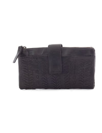 Ardrossan Braided Leather Wallet - Black