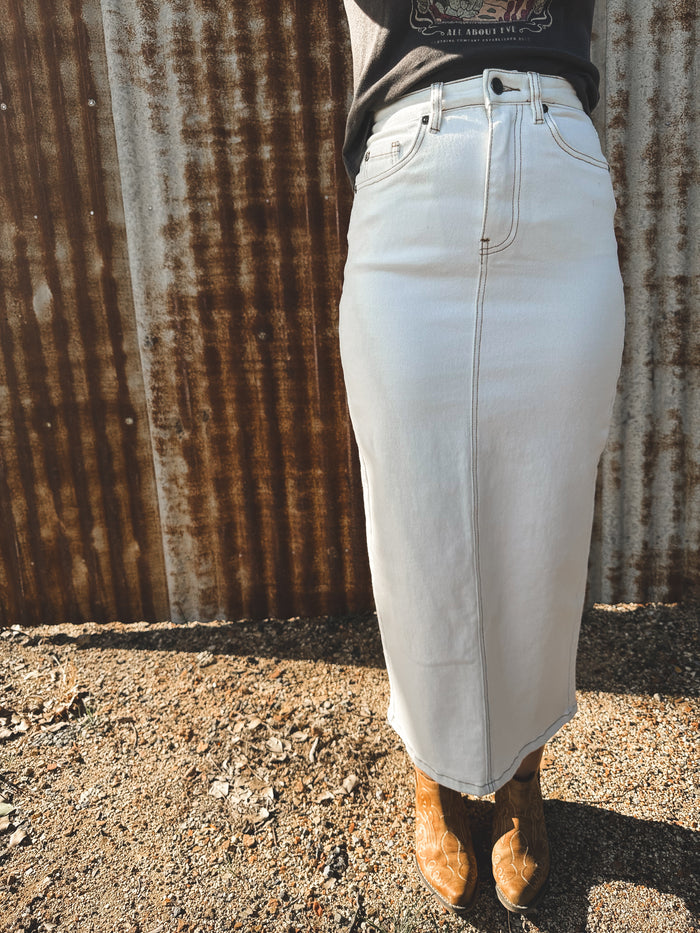 Ray Comfort Maxi Skirt - Vintage White