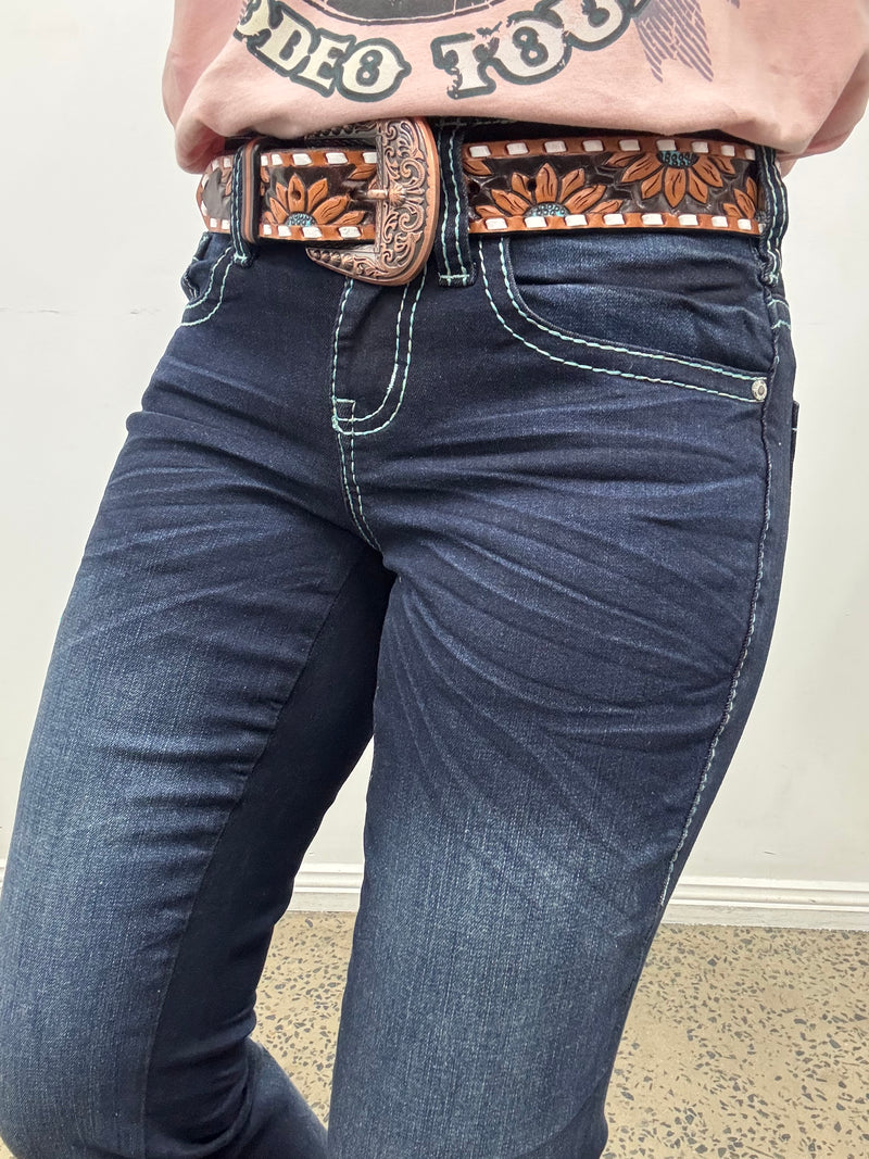 Cowgirl Tuff Jeans - Turquoise Dreamcatcher