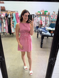 Lani Dress Mini - Red Gingham