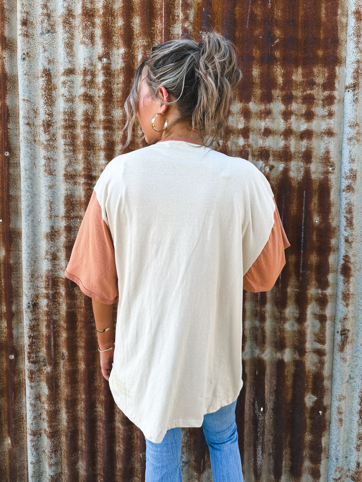 Postcards Oversized Tee - Vanilla