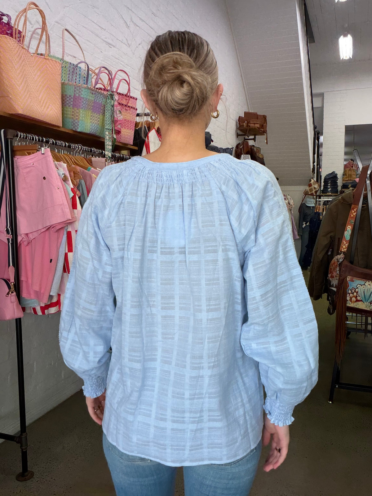 Polly Top - Baby Blue