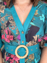 Lucinda Maxi Dress - Green Floral