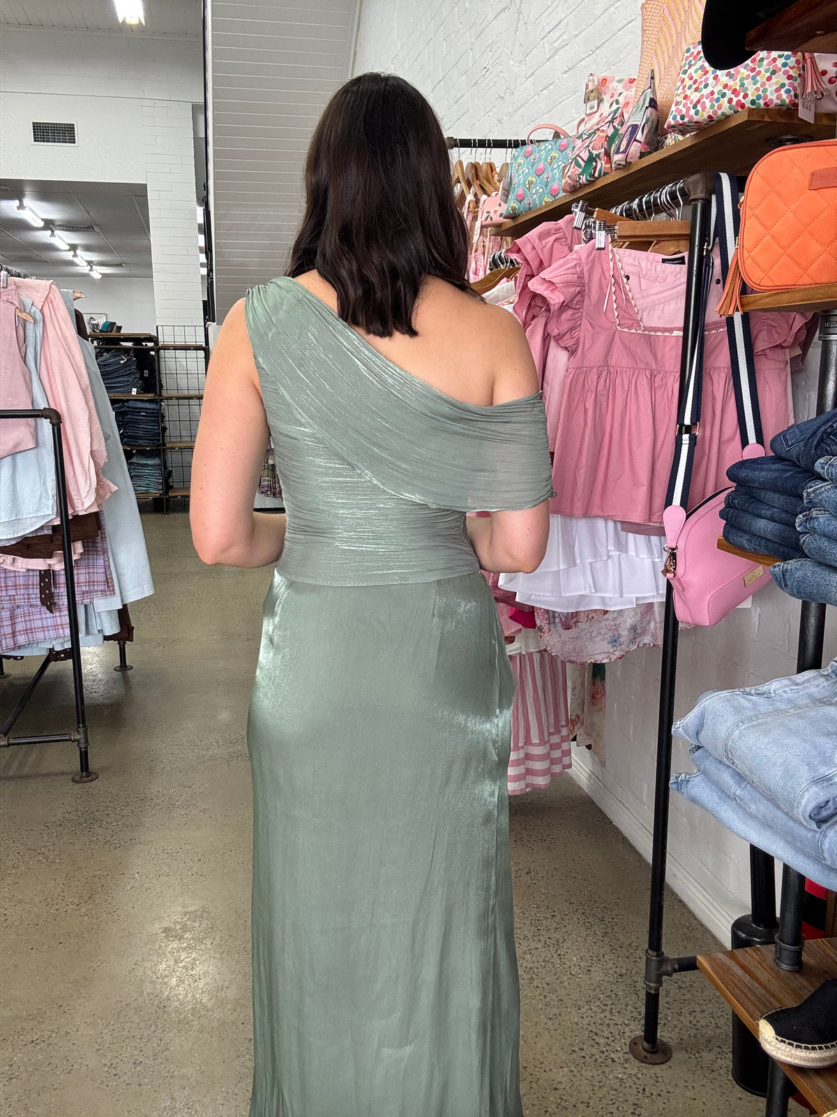 Iridessa Maxi Dress - Shimmer Sage