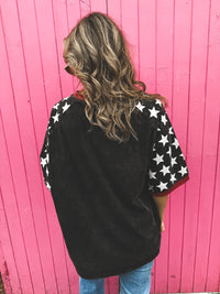 Wandering Heart Oversized Tee - Charcoal & Red