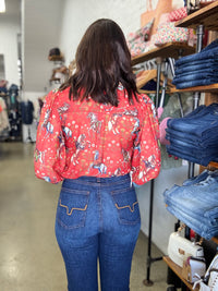 Kenny Top - Rodeo Rose Print