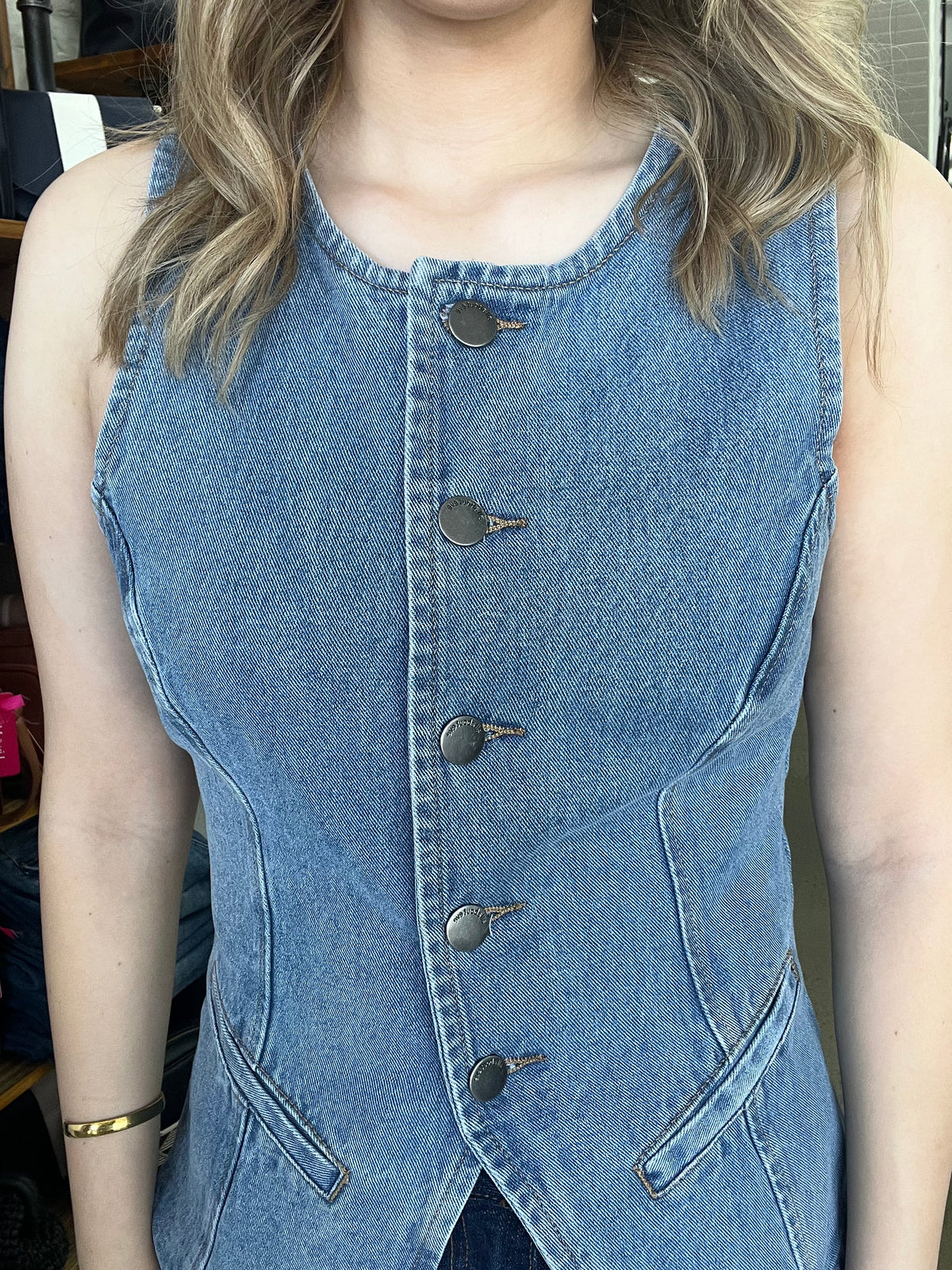 Lena Vest - Light Denim