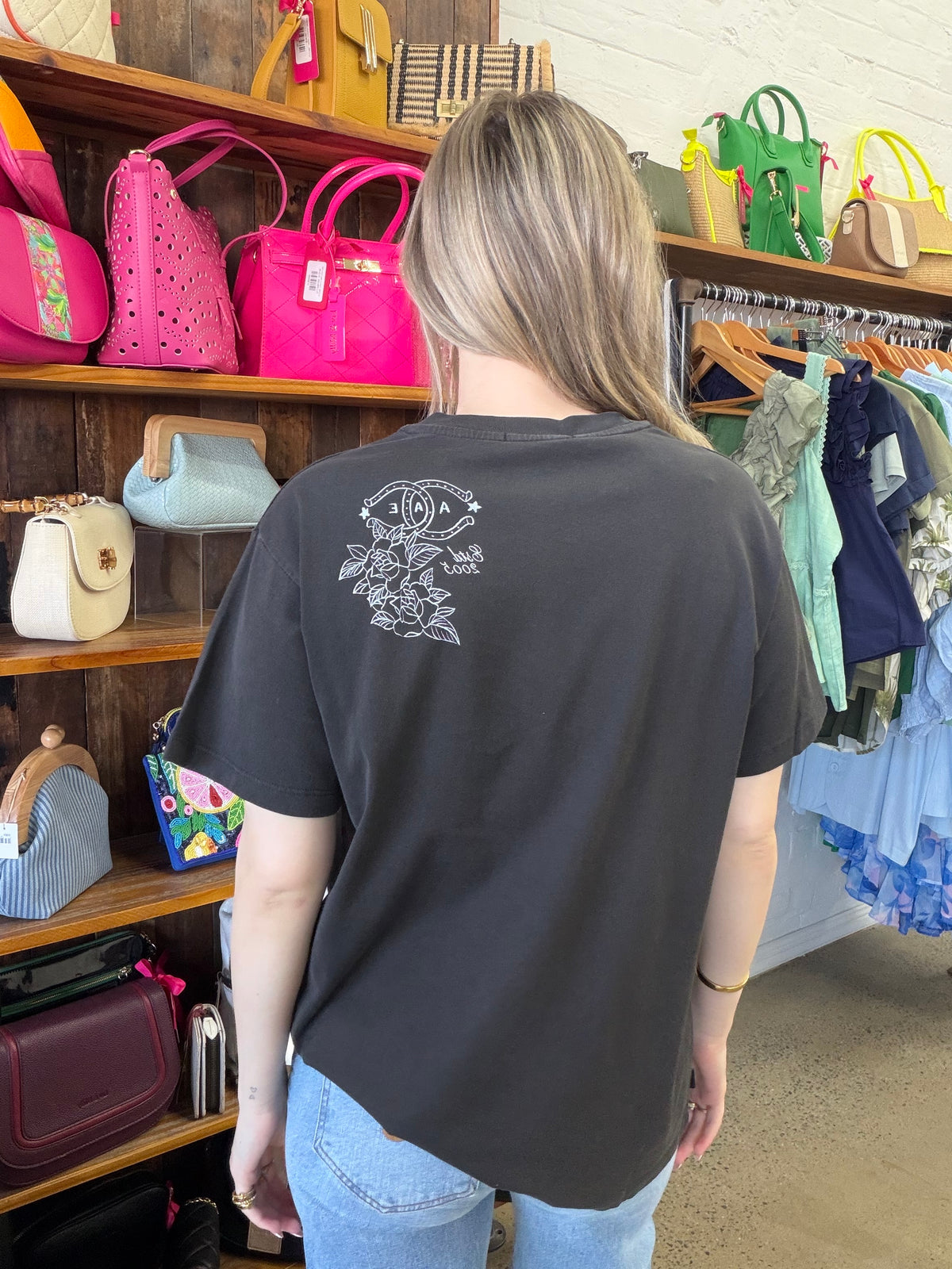 Cowgirl Relaxed Tee - Black