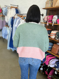 Kennedie Knit - Sage & Pink