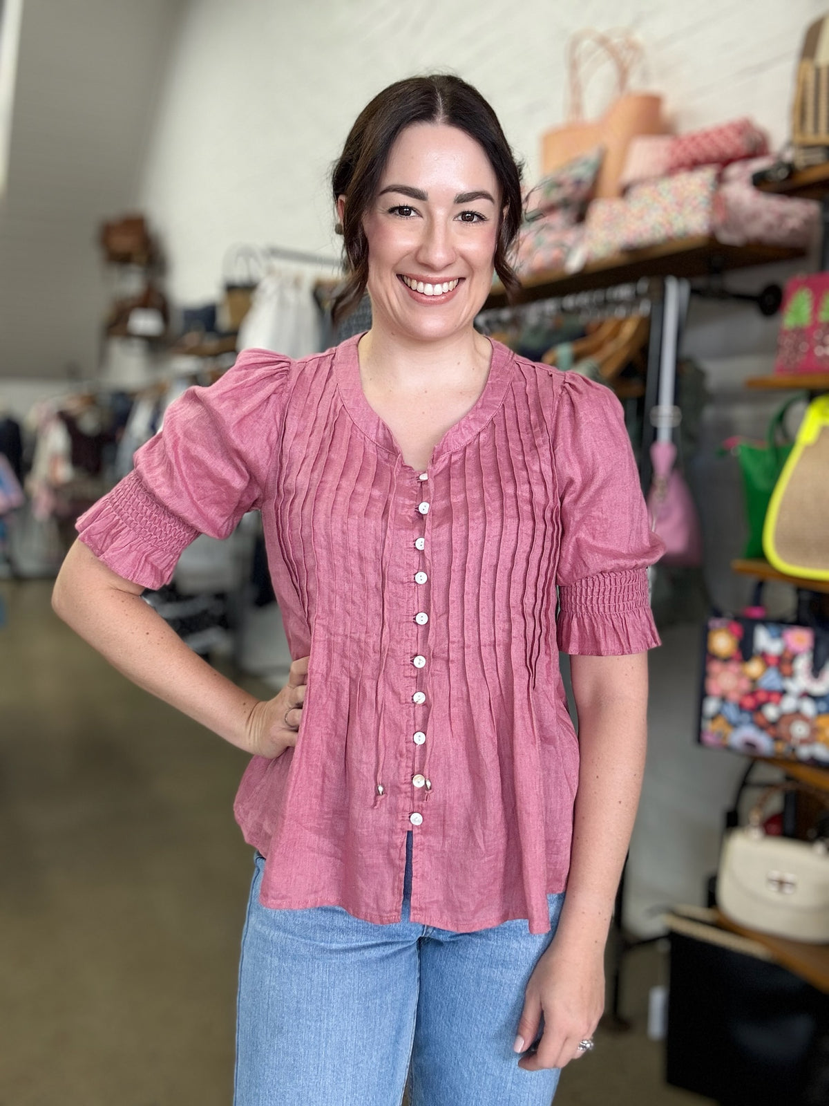 Birdie Top - Dusty Rose