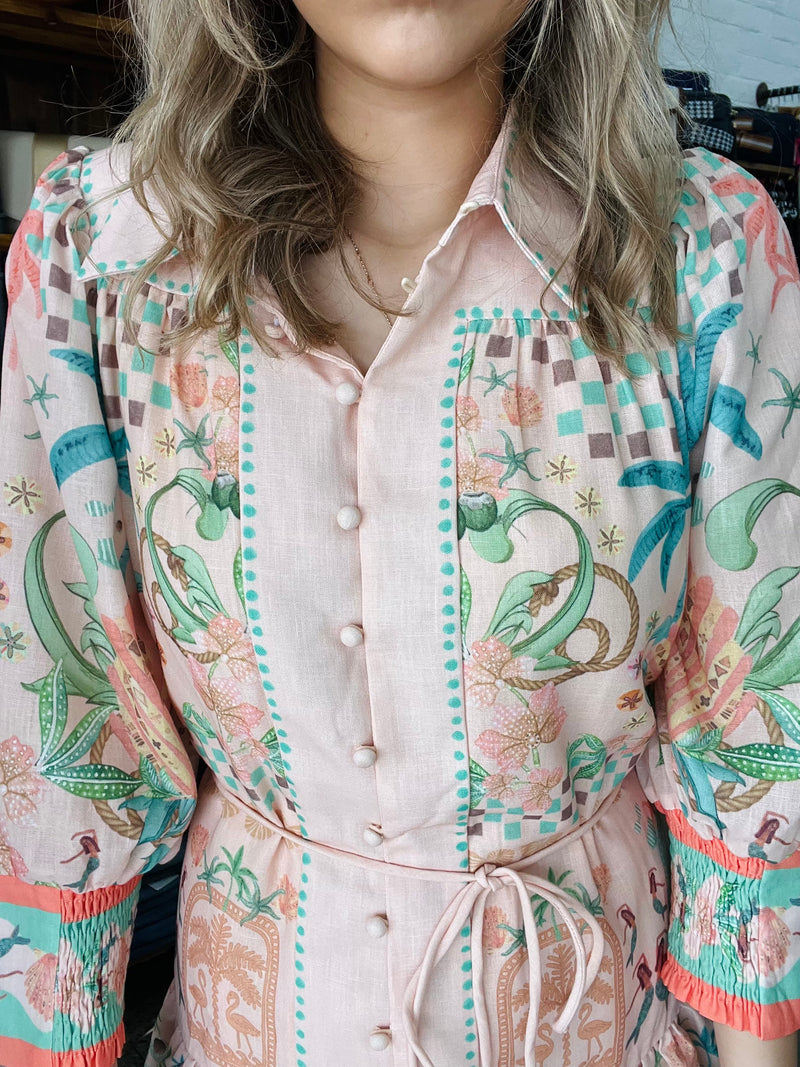 Elliana Dress - Tropical Print