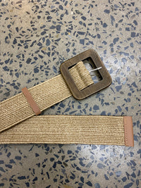 Boutique Belt - Square Buckle (Dark Beige)