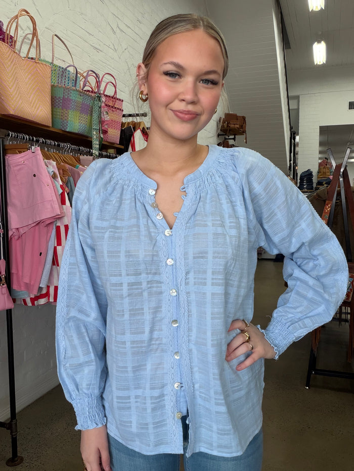 Polly Top - Baby Blue