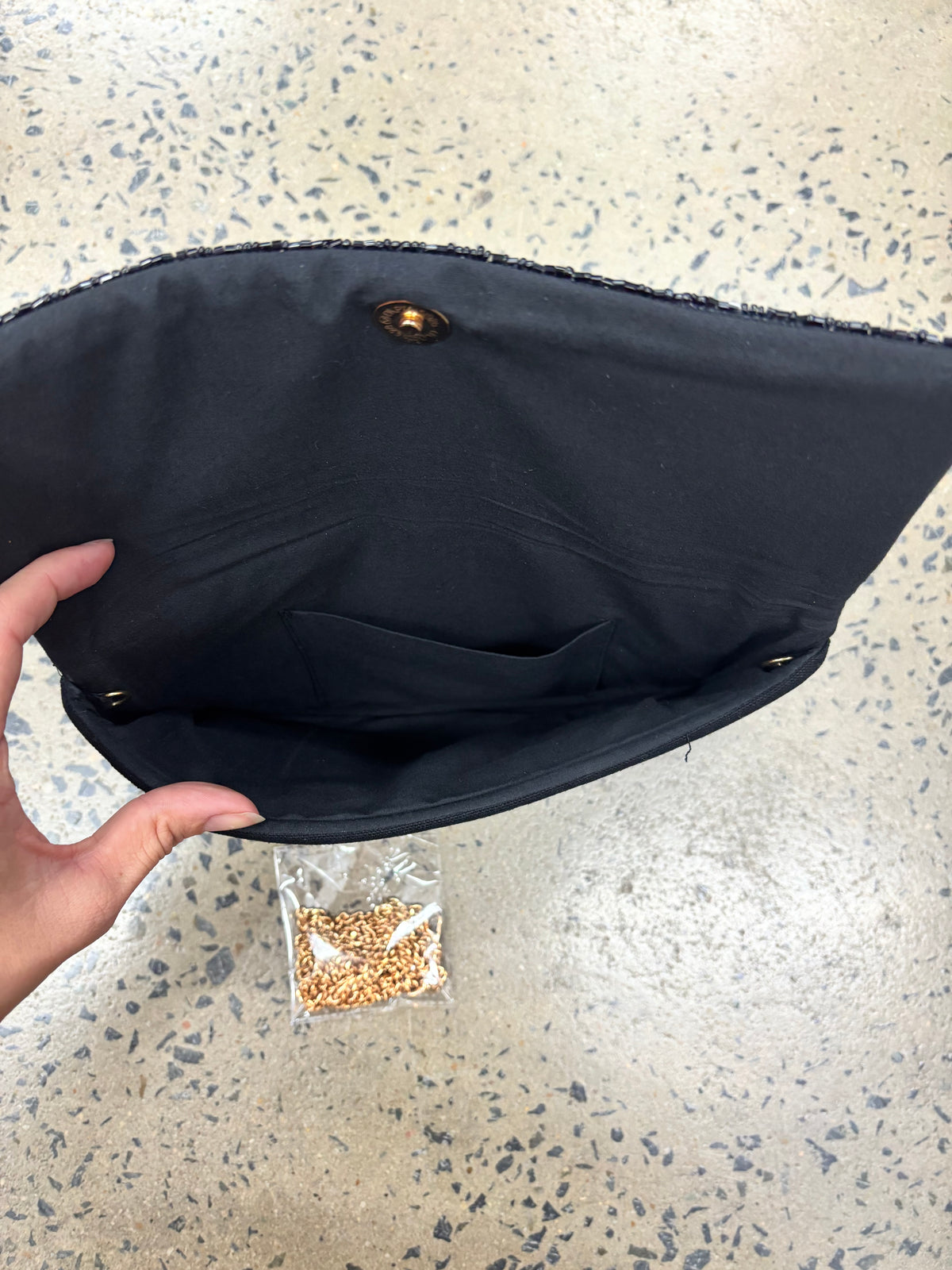 Beaded Clutch - Black Bee