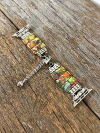 Silver Multi-Colour Stone Apple Watch Band - Hollie