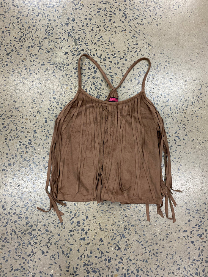 Kody Top - Brown Fringe