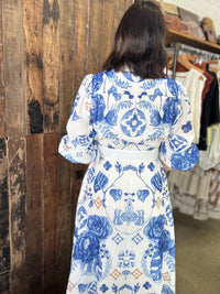 Mabel Maxi Dress - Blue Floral